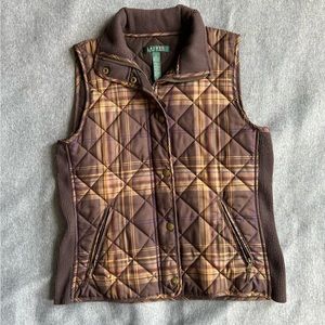 Lauren by Ralph Lauren plaid quilted vest